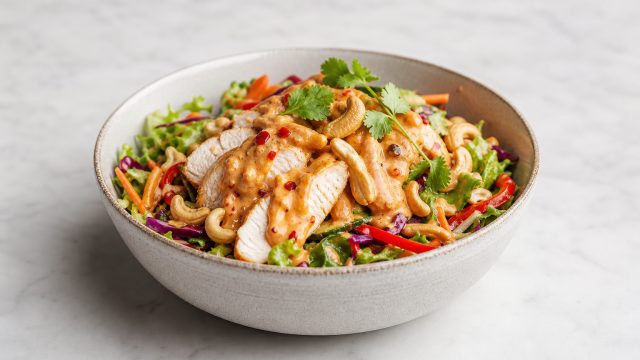 Export: Spicy and creamy cashew chicken salad